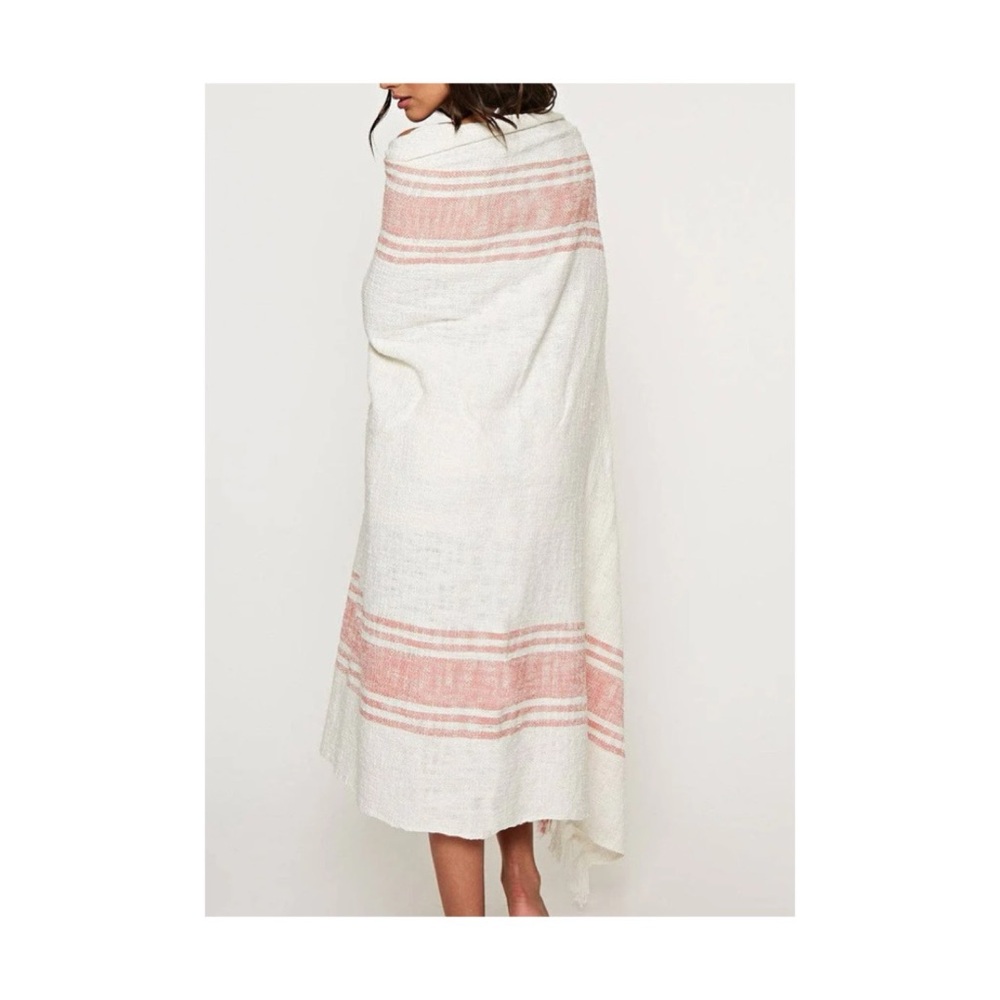 Striped Cotton Beach Blanket Throw